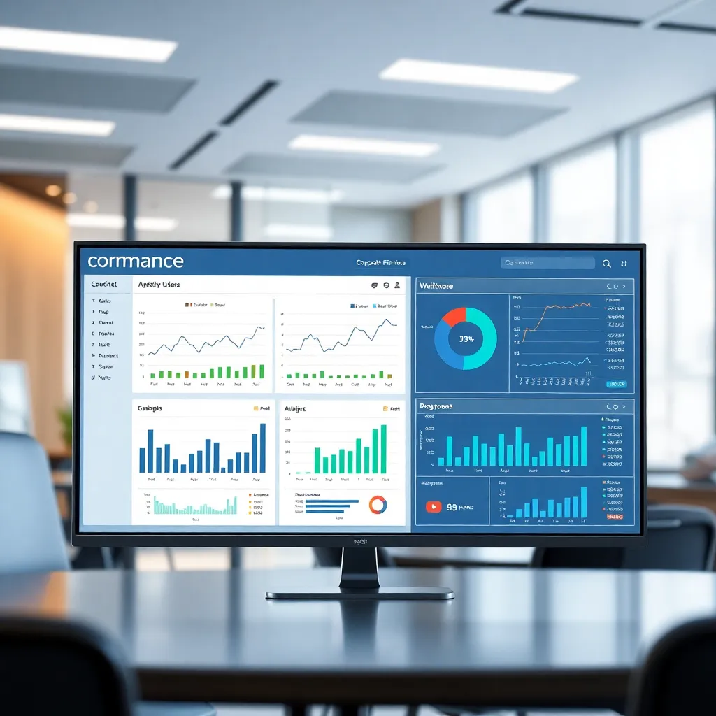 Modern finansal otomasyon sistemi kontrol paneli görüntüsü